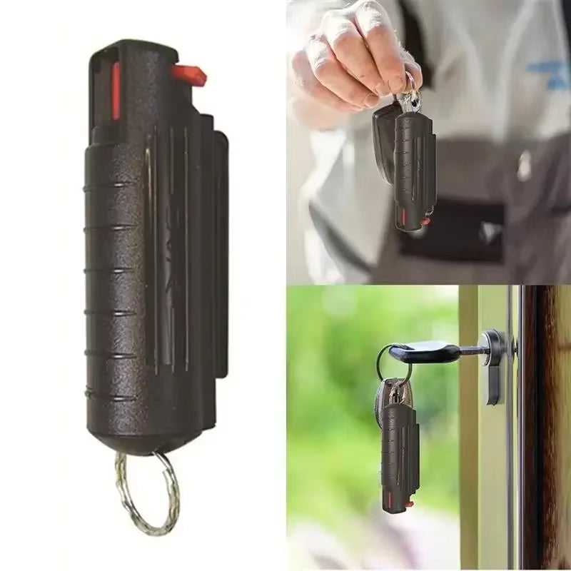 20Ml EDC Pepper Spray Tank Bottle Plastic Case Emergency Box Spray Shell with Key Ring Keychain Portable Housing